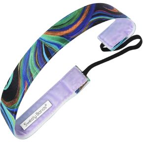 Sweaty Bands Womens Girls Headband - Non-Slip Velvet-Lined Fitness Hairband - Sunsoaked Black