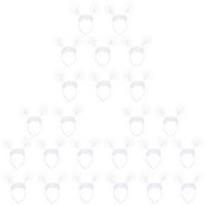 FRCOLOR 24Pcs Christmas Snowflake Headband Party Head Boppers Cosplay Hair Hoops Xmas Snowflake Headdresses Xmas Party Hairband Christmas Hair Ornaments