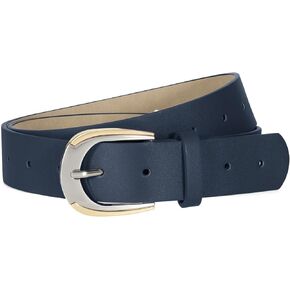 VONMELLI Women Leather Belt for Pants Jeans Dresses Ladies Belts with Fashion Gold Silver Buckle