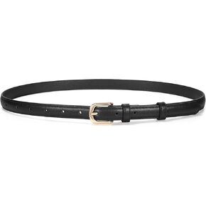 JASGOOD Womens Thin Leather Belt for Jeans Pants Fashion Skinny Faux Leather Belt for Dresses in Kuwait