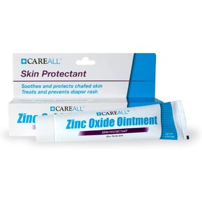 CareAll Zinc Oxide 20% Skin Protectant Barrier Ointment 2 oz, Relieves, Treats and Prevents Minor Skin Irritations due to Diaper Rash. Helps Seal Out Wetness. Protects Chafed Skin.