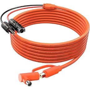 Solar Connector to DC 8mm Adapter Cable, 2M 6FT 12AWG+14AWG Solar Cable with DC8020/7909 for Jackery Explorer 160 240 500 1000 GZ Yeti BLUETTI Portable Power Station, Solar Generator, Solar Panel