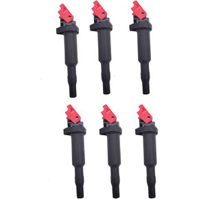 6PCS ARKAUTO HIGH PERFORMANCE BOSCH TYPE IGNITION COIL UF592 12137594937 FOR BWM 1 3 4 5 6 7 M POWER SEREIS X1 X3 X5 X4 X6 Z4 ActiveHybrid E&F SERIES Chassis N51 N52 N53 N54 N55 S55 2.5 3.0 3.0T V6