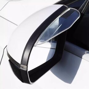 Side Mirror Rain Guards, Mirror Rain Visor Eyebrow, Covers for Car Uniservial Fit 2 Pack (Solid-Black)