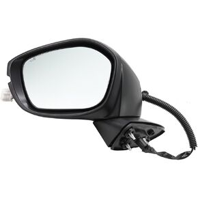 Left Driver Side Mirror Assembly Compatible with Civic 2022-2024, Side Door Mirror with Heated & (BSM) Blind Spot Monitoring & Turn Signal Light and Power 76258T20A31 HO1320352 (8Pins)