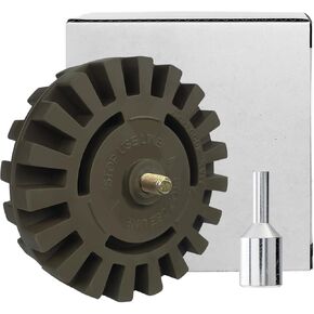 AWIINER 𝟮𝟬𝟮𝟯 𝐔𝐩𝐠𝐫𝐚𝐝𝐞𝐝 Rubber Eraser Wheel for Drill - Professional Decal Eraser Wheel - Efficiently Removes Adhesive Residue and Stickers (Slotted Decal Eraser)
