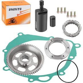 Starter Clutch One Way Bearing and Gear Idler Kit & Flywheel Puller for Suzuki LT-Z400 LTZ400 Quadsport Z400 2003-2014 12600-29810