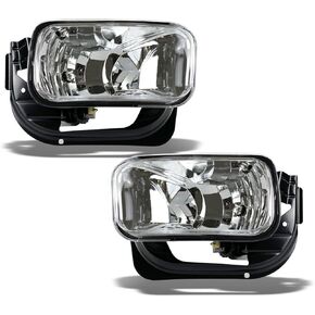 Fog Lights Compatible with 2009 2010 2011 2012 2013 2014 2015 2016 2017 2018 Dodge Ram 1500 2500 3500 with H10 12V 42W Halogen Bulbs, Front Bumper Driving Fog Lamps with Clear Lens- A Pair