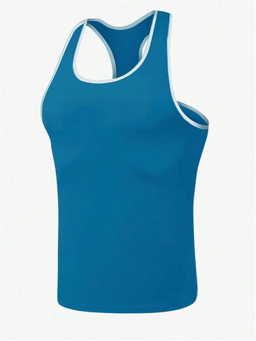 Men's Sleeveless Workout Tank Top Gym Scoop Neck Gym Muscle T Shirt Fitness Summer Tee Shirts in Saudi Arabia