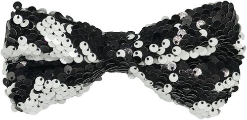 Men's Sequin Sparkly Shiny Bowties Reversible Sequins Two-Color Pre-tied Bow Ties for Party in Saudi Arabia