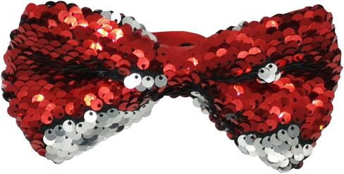 Men's Sequin Sparkly Shiny Bowties Reversible Sequins Two-Color Pre-tied Bow Ties for Party in Saudi Arabia