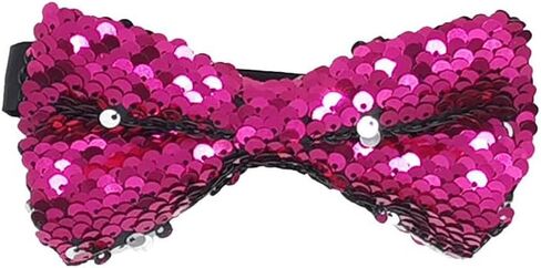 Men's Sequin Sparkly Shiny Bowties Reversible Sequins Two-Color Pre-tied Bow Ties for Party in Saudi Arabia