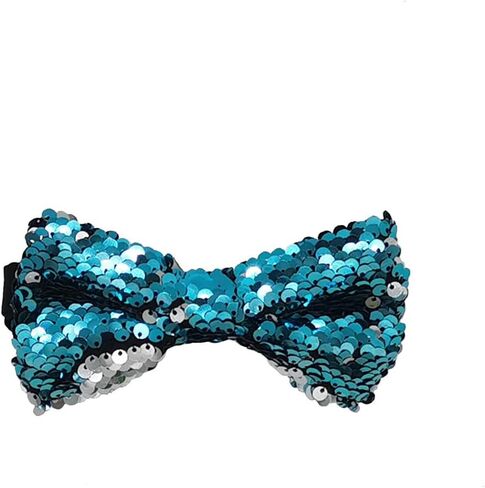 Men's Sequin Sparkly Shiny Bowties Reversible Sequins Two-Color Pre-tied Bow Ties for Party in Saudi Arabia