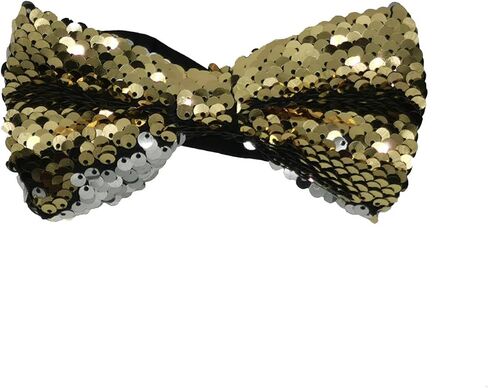 Men's Sequin Sparkly Shiny Bowties Reversible Sequins Two-Color Pre-tied Bow Ties for Party in Saudi Arabia