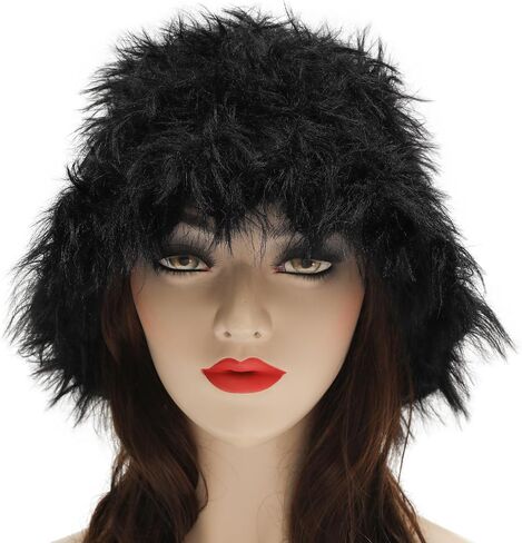 ZLYC Winter Fuzzy Bucket Hats for Women Warm Furry Faux Fur Hat Fluffy Fisherman Cap in Saudi Arabia