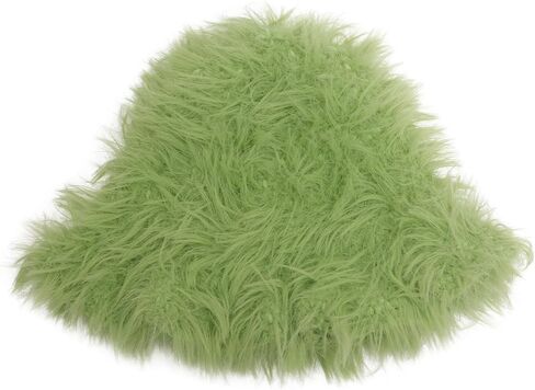 ZLYC Winter Fuzzy Bucket Hats for Women Warm Furry Faux Fur Hat Fluffy Fisherman Cap in Saudi Arabia