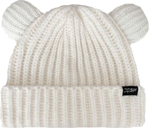 الشتاء متماسكة قبعة للنساء الشتاء مطاطا لطيف الدب الأذن الجمجمة قبعة قبعات الخريف الشتاء لطيف الكروشيه بيني in Kuwait