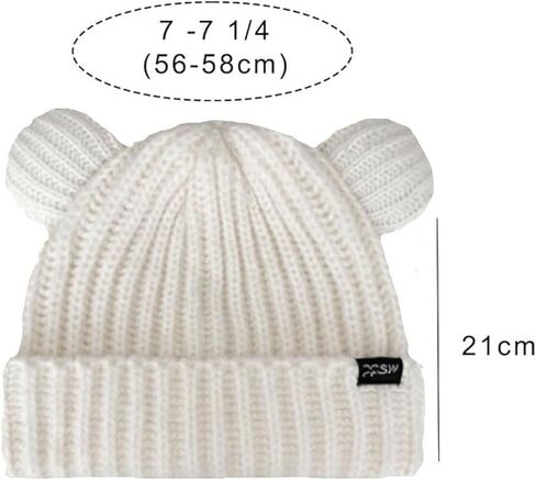 الشتاء متماسكة قبعة للنساء الشتاء مطاطا لطيف الدب الأذن الجمجمة قبعة قبعات الخريف الشتاء لطيف الكروشيه بيني in Kuwait