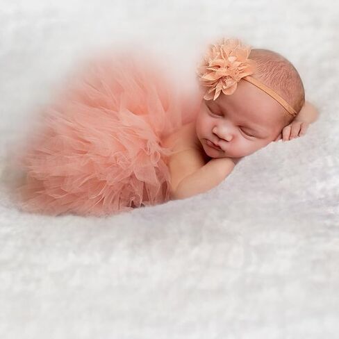 Newborn Girls Photography Prop Infant Tutu Skirt Newborn Lace Tulle Skirt Girl Photo Shoot Outfits Infant Princess Costume ﻿ in Kuwait