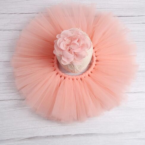 Newborn Girls Photography Prop Infant Tutu Skirt Newborn Lace Tulle Skirt Girl Photo Shoot Outfits Infant Princess Costume ﻿ in Kuwait