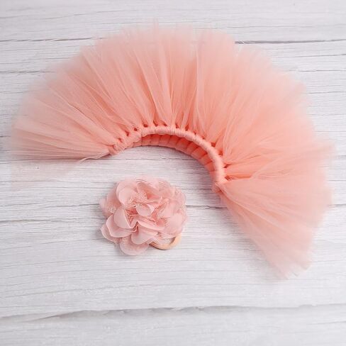Newborn Girls Photography Prop Infant Tutu Skirt Newborn Lace Tulle Skirt Girl Photo Shoot Outfits Infant Princess Costume ﻿ in Kuwait