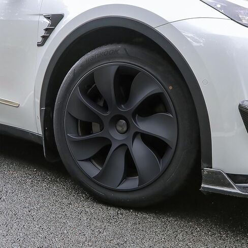 Hub Cover Center Emblem (4PCS) for Tesla Model 3 Y Modification Hubcaps (Black Emblem) in Saudi Arabia