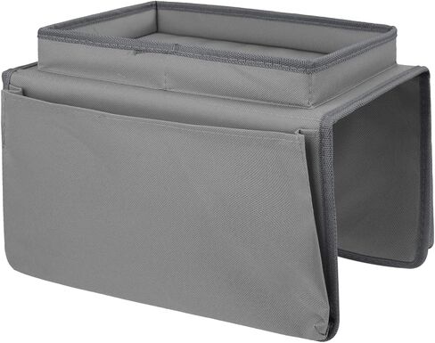Durable Oxford Couch Sofa Armrest Organizer No-Slip Cloth Arm Chair Caddy Bedside Storage Pocket with 3 Pockets TV Remote Holder Bed Storage Bag for Cellphone Tablet Notepad Book Magazines DVD Glasses in Saudi Arabia