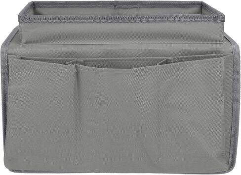 Durable Oxford Couch Sofa Armrest Organizer No-Slip Cloth Arm Chair Caddy Bedside Storage Pocket with 3 Pockets TV Remote Holder Bed Storage Bag for Cellphone Tablet Notepad Book Magazines DVD Glasses in Saudi Arabia