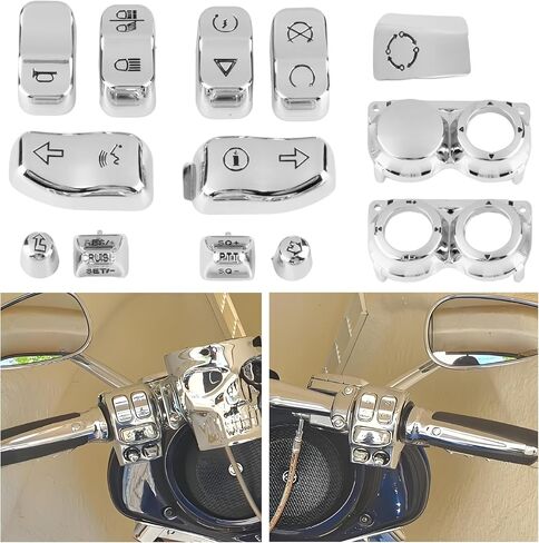 PSLER Hand Control Housing Cap Cover for Touring FLHT FLHX FLHR FL 2014-2024 Chrome 13 PCS in Saudi Arabia