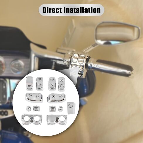 PSLER Hand Control Housing Cap Cover for Touring FLHT FLHX FLHR FL 2014-2024 Chrome 13 PCS in Saudi Arabia