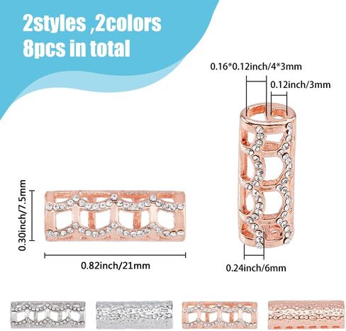 DICOSMETIC 10Pcs Bead Connector for Watch Band Alloy Watchband Connector 22mm Column Watch Band Adapters Watch Belt Trim Accessories for Women Men Watch Making Replacement in Saudi Arabia