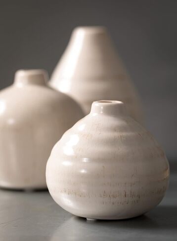 Sullivans Vase Set, Modern Ceramic Bud Vases, Centerpiece Vases for Table, Shelf, Coffee Table, and Mantle Decor, Set of 3 in Saudi Arabia
