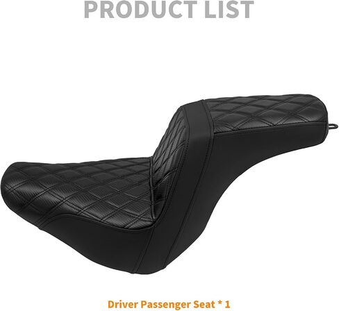 Motorcycles Two-Up Seat Front Rear Driver Passenger Cushion Seat Fit For Harley Softail Low Rider FXLR FXLRS Sport Glide FLSB 2018-Up (Red Stitching) in Saudi Arabia