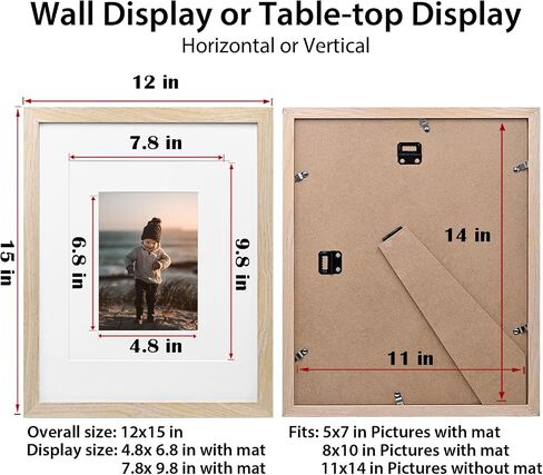 KINLINK 4x6 Picture Frames White - Wood Frames with Acrylic Plexiglass for 3.5x5 with Mat or 4x6 without Mat, Tabletop and Wall Mounting Display White,4 Pack in Kuwait