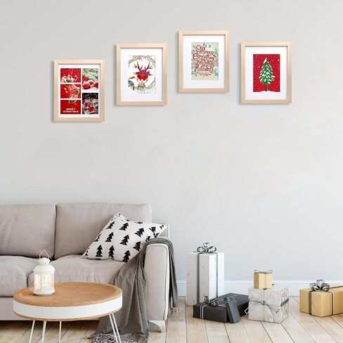 KINLINK 4x6 Picture Frames White - Wood Frames with Acrylic Plexiglass for 3.5x5 with Mat or 4x6 without Mat, Tabletop and Wall Mounting Display White,4 Pack in Kuwait