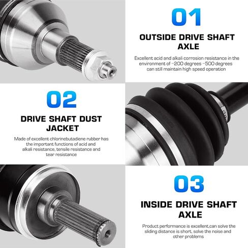 Front Left CV Axle Shaft fits for 2020 2021 2022 Kawasaki Teryx KRX 1000, Front Left Replace for 59266-0732, 1 Front Left Axle in Saudi Arabia