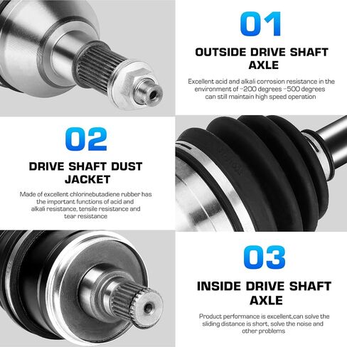 Front Left CV Axle Shaft fits for 2020 2021 2022 Kawasaki Teryx KRX 1000, Front Left Replace for 59266-0732, 1 Front Left Axle in Saudi Arabia