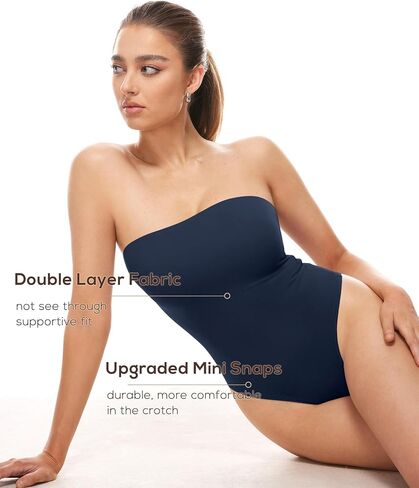 INLYRIC Women's Natrelax Sexy Strapless Bodysuit Thong Tube Top Off The Shoulder One Piece Leotard in Saudi Arabia