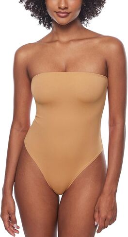 INLYRIC Women's Natrelax Sexy Strapless Bodysuit Thong Tube Top Off The Shoulder One Piece Leotard in Saudi Arabia