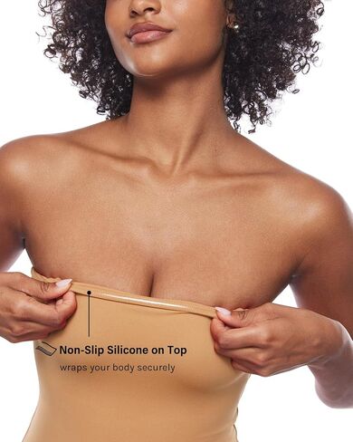 INLYRIC Women's Natrelax Sexy Strapless Bodysuit Thong Tube Top Off The Shoulder One Piece Leotard in Saudi Arabia