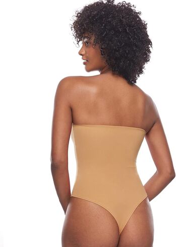 INLYRIC Women's Natrelax Sexy Strapless Bodysuit Thong Tube Top Off The Shoulder One Piece Leotard in Saudi Arabia