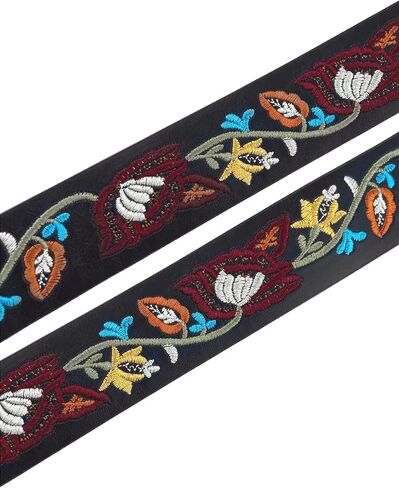 Beautiful Nomad Belts for Women Western Fashion Boho Embroidery PU Leather Belt for Jeans Dress in Saudi Arabia