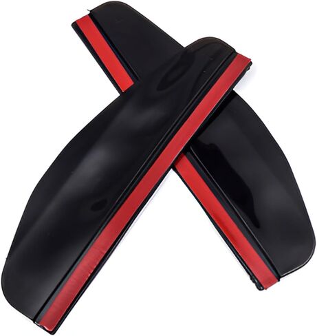 Side Mirror Rain Guards, Mirror Rain Visor Eyebrow, Covers for Car Uniservial Fit 2 Pack (Solid-Black) in Saudi Arabia