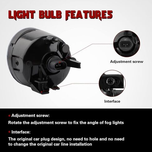 RP Remarkable Power, Compatible With 2005-2007 Armada/2004-2015 Titan/ 2004 Pathfinder Fog Lights with Switch, Wiring, Harness and 880 12V 27W Bulb Bumper Lamps Kit OE Style Clear FL7060 in Kuwait