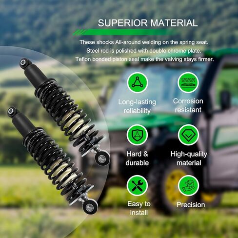 طقم تعليق AM135375 ممتص الصدمات الخلفي لليسار واليمين لجون ديري غاتورز XUV620I، XUV850D، HPX615E، HPX815E (2 قطعة) in Kuwait