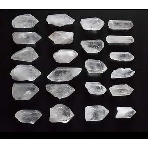 JIC Gem 2 lbs Natural Clear Quartz Crystal Point 2inch Big Size About 20pcs up for Healing and Gift Use