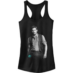 Jurassic World Owen Smoulder Women's Racerback Tank Top, Black