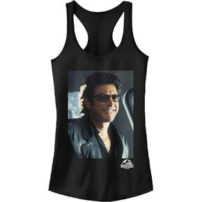 Jurassic Park Juniors' Deceptive Smile Racerback Tank Top Black