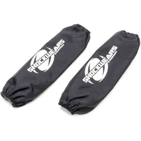 Outerwears Shock Cover, Shockwears, 10 in Long, 3.500 in OD, Elastic Ends, Hook and Loop Closure, Polyester, Black, Pair