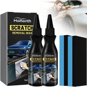 2PCS Car Scratch Repair Paste, Scratch Removal Wax, 2025 New Car Paint Scratch Repair Polishing Wax, Premium Scratch Remover Kit with Sponge for Vehicles for Deep Scratches
